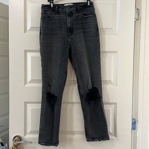 Abercrombie & Fitch ultra high-rise ankle straight